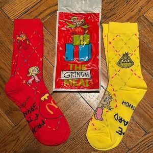 McDonald's Grinch Red and Yellow Socks Set